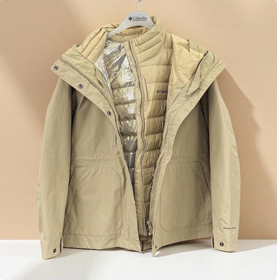 25秋冬Columbia哥伦比亚女户外700蓬羽绒内胆三合一冲锋衣XR9187