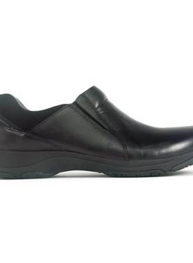 代购dansko女士乐福鞋防滑透气吸汗软底黑色圆头套脚式后跟拉环