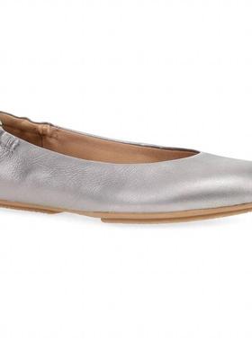 代购dansko女士芭蕾舞平底鞋舒适透气软底轻便银灰色圆头浅口