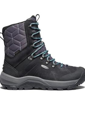 代购KEEN女士雪地靴保暖防水防滑户外靴高筒系带登山鞋