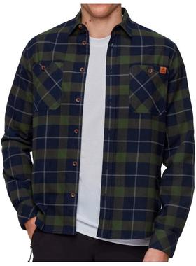 代购Mammut男士外套保暖耐磨棉布格纹户外徒步衬衫爆款休闲