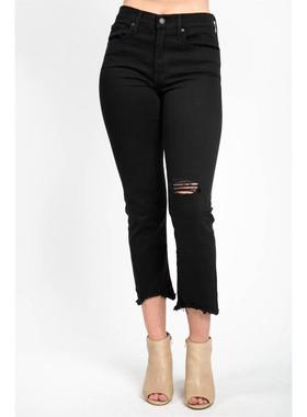 代购Levis李维斯女士牛仔裤修身弹力黑色高腰日常秋装女裤