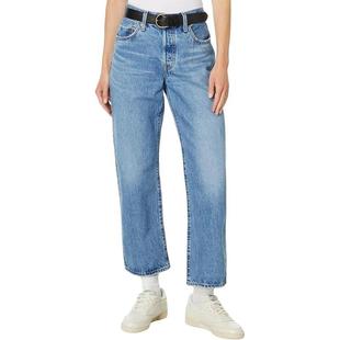 百搭浅蓝直筒日常通勤女裤 修身 Levis李维斯女士牛仔裤 代购