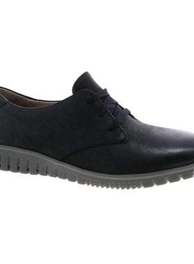 代购dansko女士乐福鞋透气轻便软底耐磨系带圆头平跟黑色