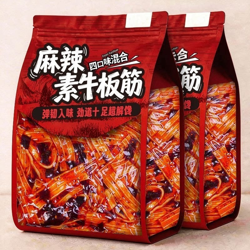 湖南风味麻辣素牛板筋香辣条童年凉皮小零食儿时粉皮解馋休闲小吃