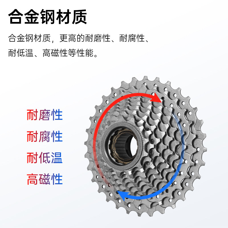 山地自行车飞轮旋式旋飞公路车单车通用7速8速9速后飞轮配件大全