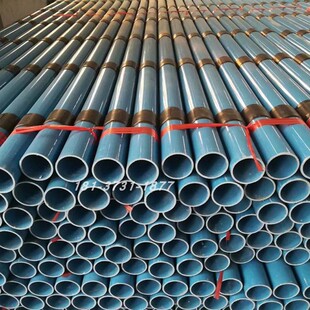 48袖阀管厂家直销76袖阀管地铁公路地基蓝色PVC注浆花管黑色螺纹