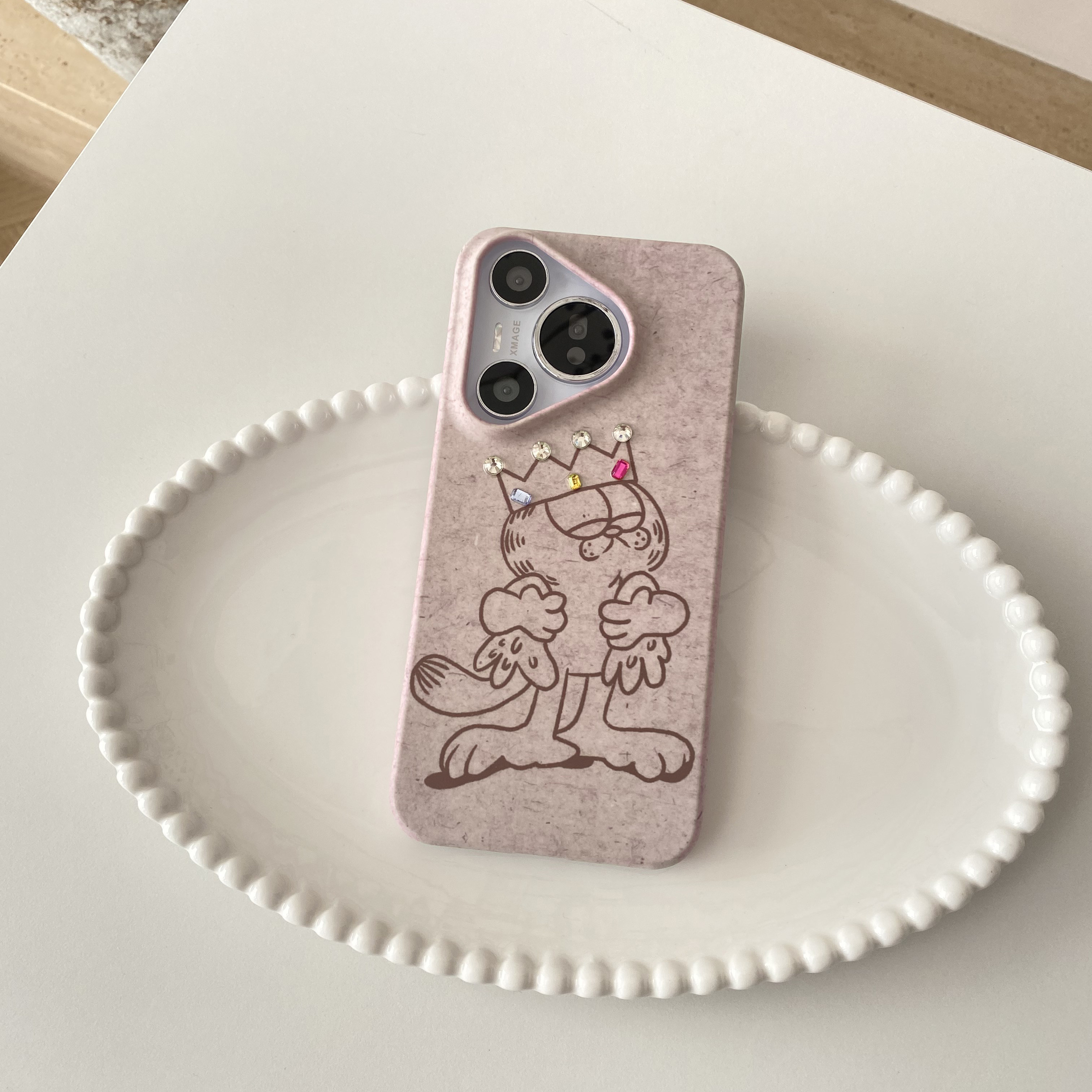 加菲猫适用于华为Mate40pro磨砂菲林硬壳手机壳MATE30/mate50/P80/P30/p50/mate60pro可爱创意pura70半包壳