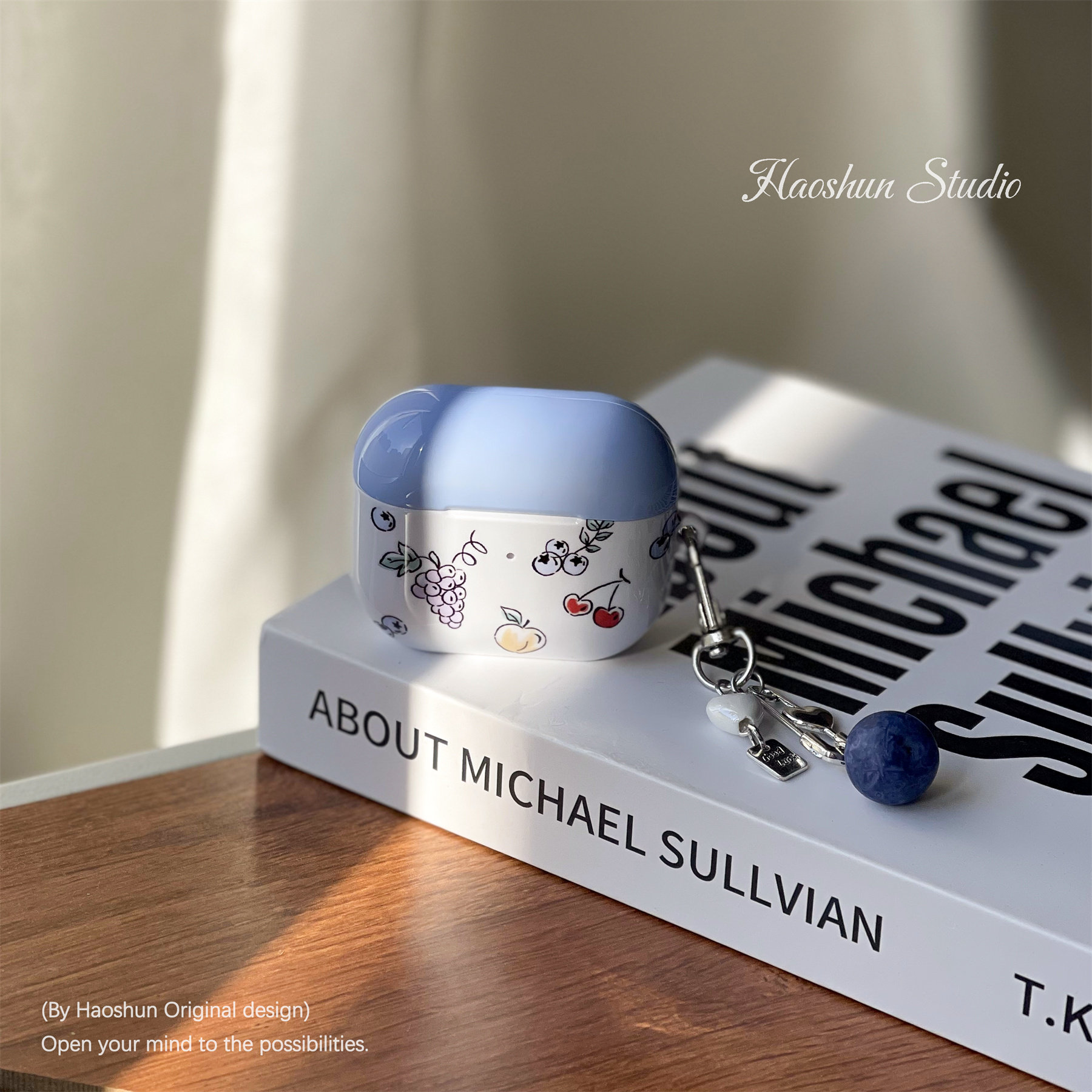 简笔水果适用于Airpodspro保护套AirPods4耳机套aipods/AirPodspro2苹果airpods3小众菲林光面可爱防摔耳机壳