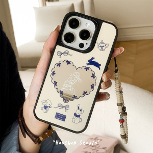 郁金香兔子适用于三星s24ultra电镀镜面s23+/s22ultra创意小众手机壳全包硬壳三星s21+/S25+/s23ultra防摔壳