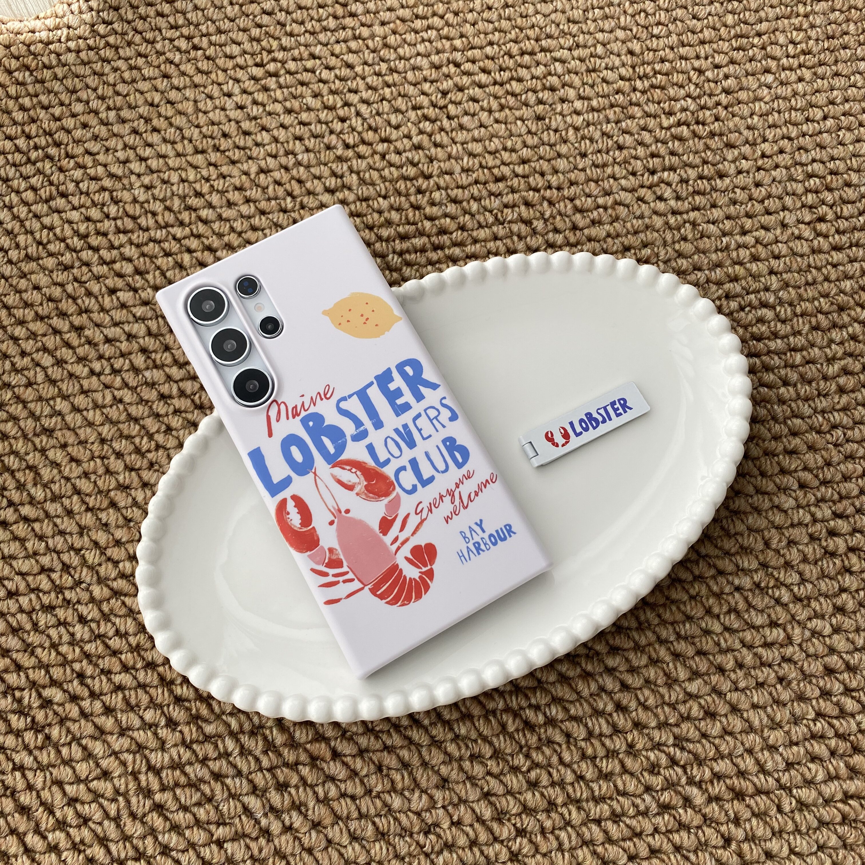 柠檬龙虾适用于三星S24Ultra手机壳S21Ultra小众S26+防摔S22+磨砂菲林硬壳S21+/s23ultra创意三星S25ULTRA