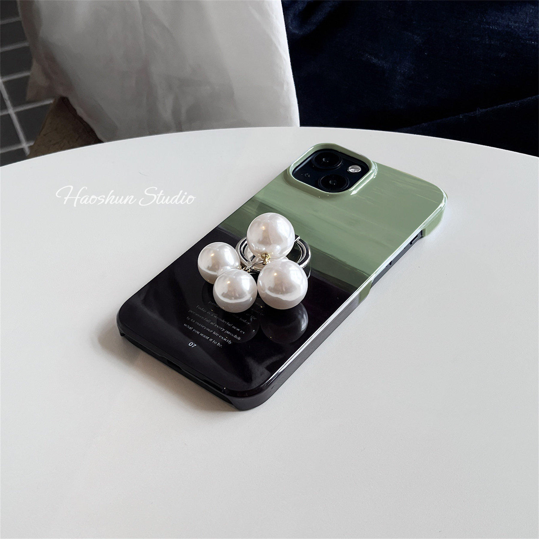 墨绿晕染适用于华为Mate70pro光面菲林硬手机壳MATE30/mate50/P40/P30/p50/mate60pro小众创意pura70半包防摔