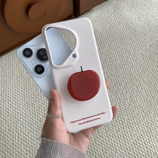 奶白苹果适用于华为Mate70pro光面菲林磁吸手机壳MATE80/mate50/P40/P30/mate60pro半包硬壳P50磁吸支架P70