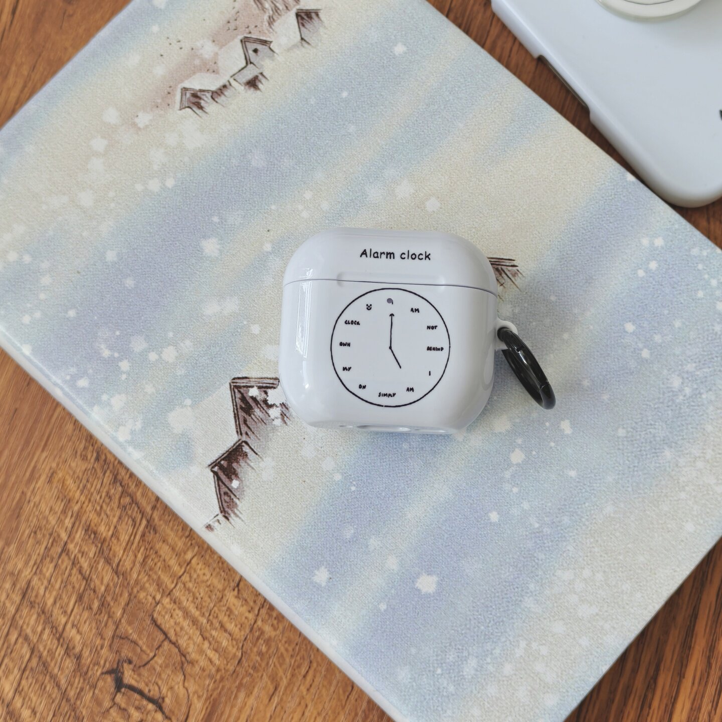 早安闹钟适用于Airpodspro3保护套AirPods4耳机套aipods2/AirPodspro2苹果airpods3可爱创意光面菲林耳机壳