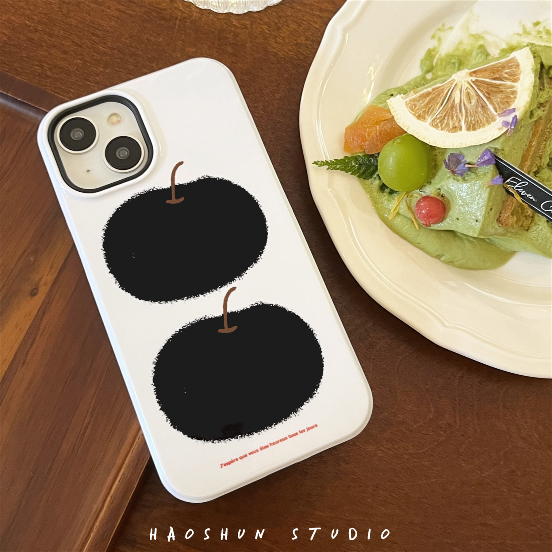 双黑苹果适用于三星s24ultra光面二合一菲林三星s22+/s23ultra全包硬壳三星s23+/s23手机壳可爱小众保护套s25