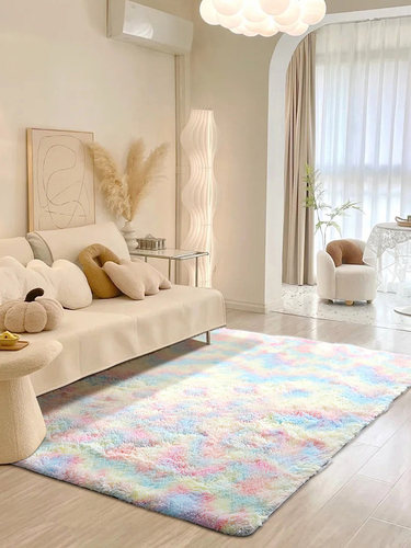 地毯客厅2024新款冬天卧室床边毯高级感毛毯地垫房间茶几长绒加厚