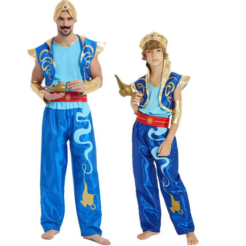 万圣节亲子成人男童阿拉丁王子国王阿拉伯神灯牧羊人迪拜演出服装