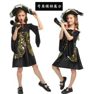 万圣节道具加勒比海盗帽海盗枪刀钩胡子假发眼罩金币海盗旗子袜子