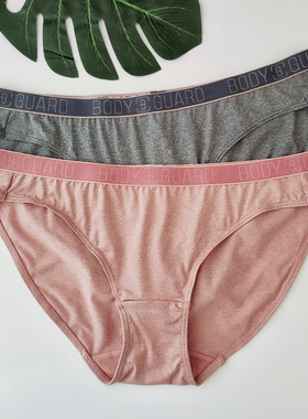 新款韩国BODYGUARD少女可爱粉色青春时尚性感纯色中腰女三角内裤