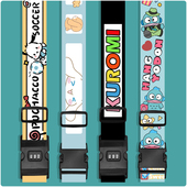 行李旅行箱捆绑带一十字打包加固防开绳密码 锁扣库洛米大耳玉桂狗