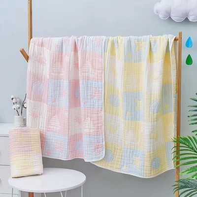 婴儿浴巾纯棉纱布柔软吸水