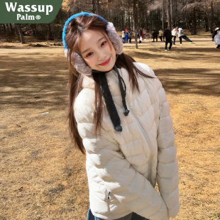 WASSUP PALM排骨羽绒服女款冬季2025新款小个子鸭绒内胆轻薄外套