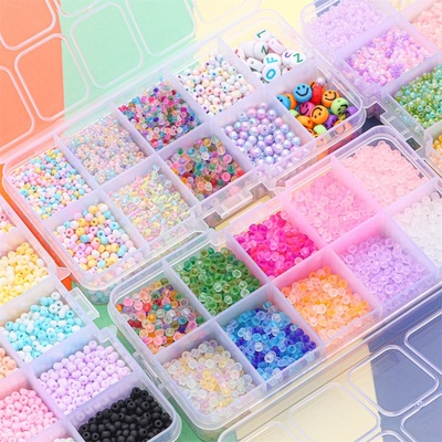 超优10格磨砂米珠字母珠材料包手工diy制作串珠手链项链饰品配件