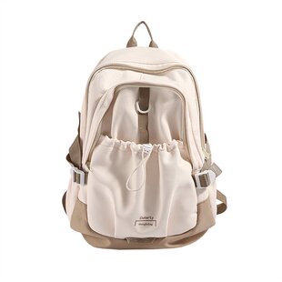 背包ins风新款撞色高颜值百搭耐用双肩包轻便减负初高中生书包女