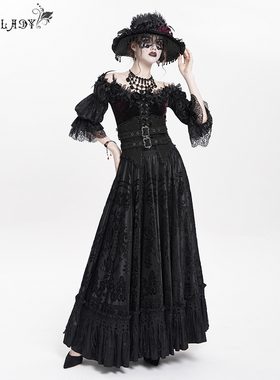 Devil Fashion恶魔时尚女装哥特 蕾丝蓬蓬裙长款裙子ESKT07001