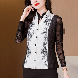 欧洲站2026春刺绣羽绒棉服马甲外套女修身外穿收腰羽绒衣背心上衣