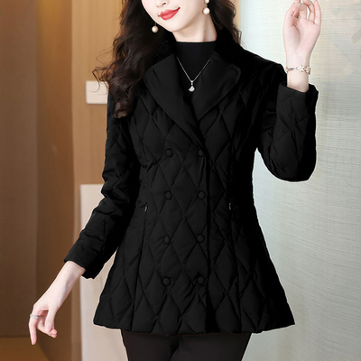 气质修身轻薄短款羽绒棉服外套