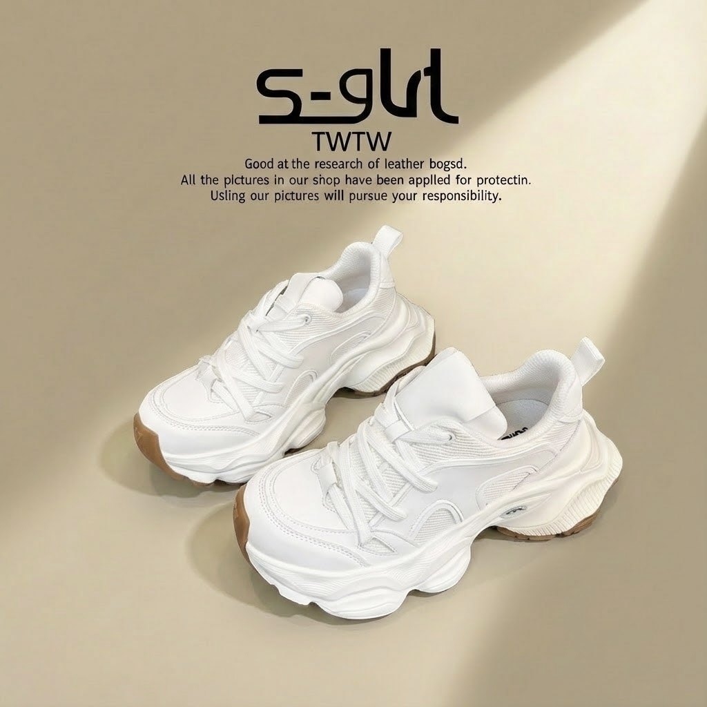 SGIRL TWTW推荐2026年春季新款厚底老爹鞋女拼色小白鞋运动休闲鞋