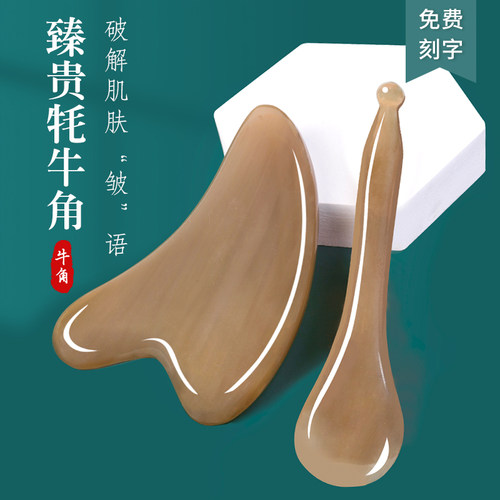 派朗牛角刮痧板面部美容全身通用