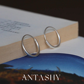 999纯银手工原创设计实心素圆圈耳环大小可定制复古百搭气质耳饰