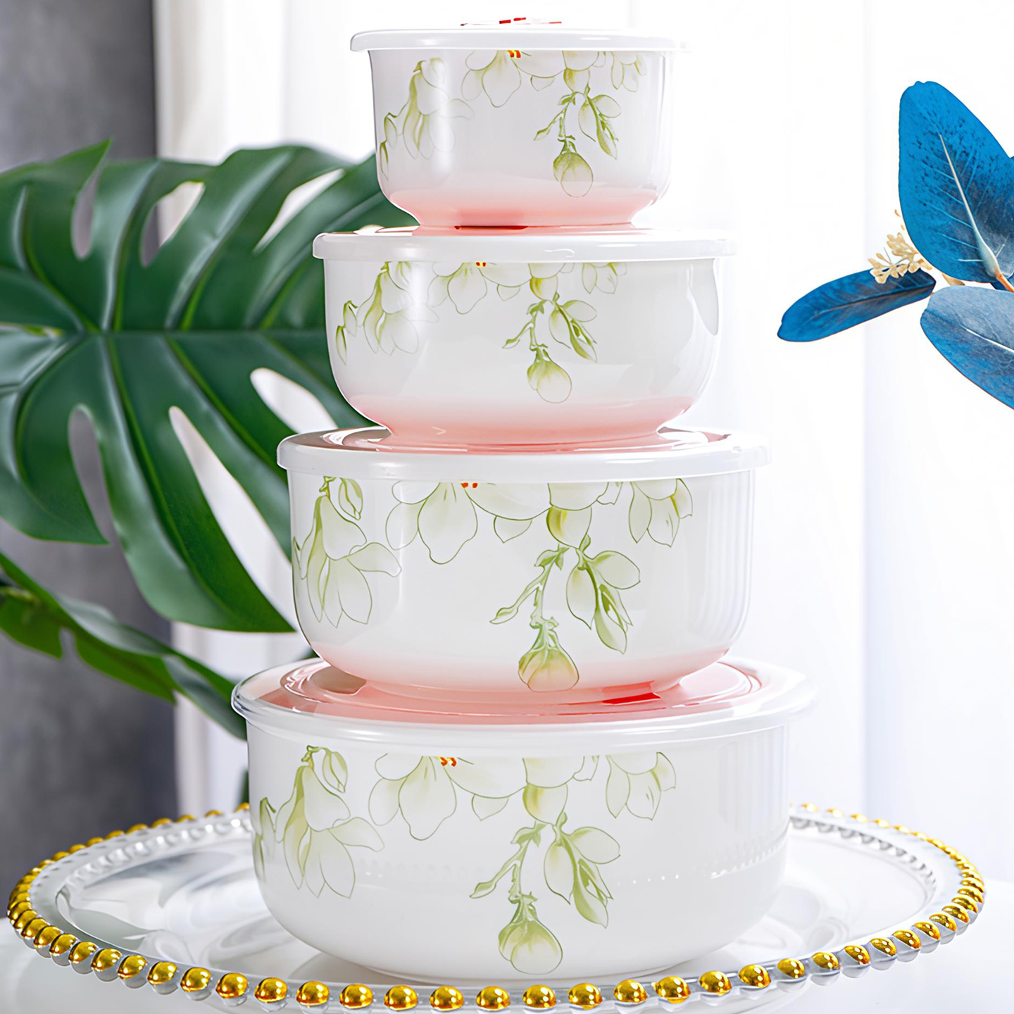 骨质瓷中式无铅铬保鲜碗轻薄通透