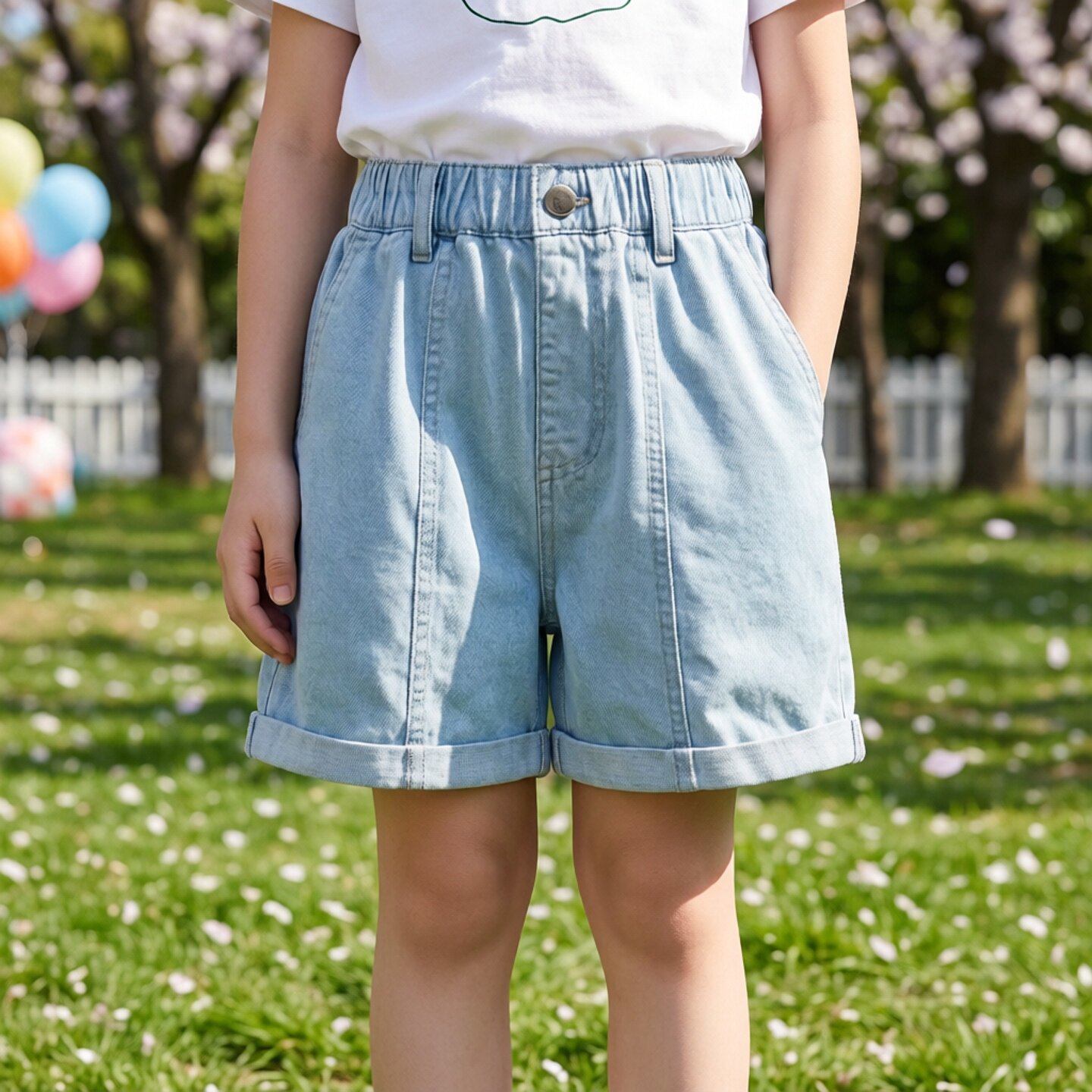 ABCkids童装女童夏款商场同款牛仔裤中裤短裤五分裤子F521311269