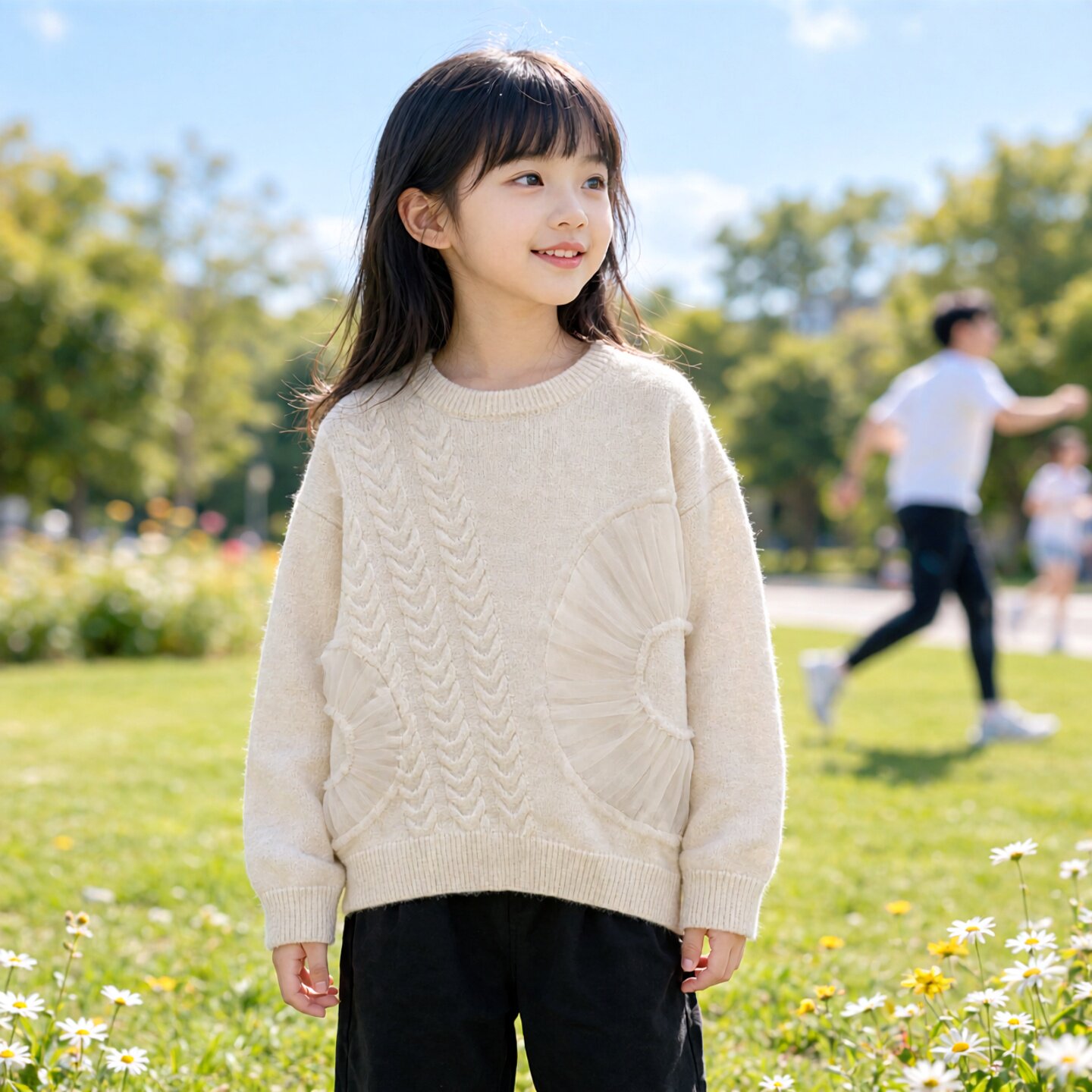 ABCKIDS童装2025秋冬女童圆领细毛线衫毛衣针织衫打底 F251304206图片