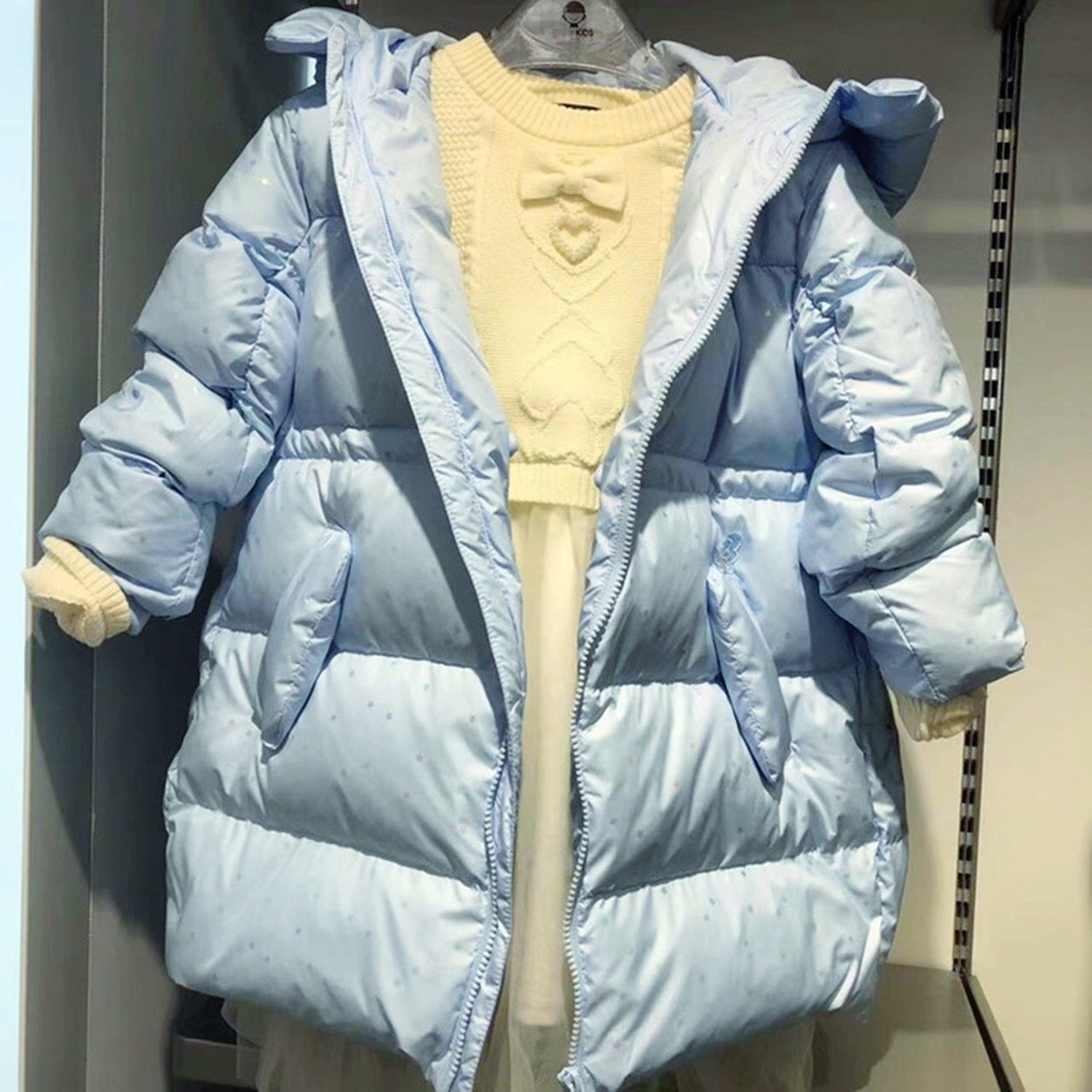 商场同款abckids童装冬季女童加厚保暖中长款羽绒服潮 F351309321