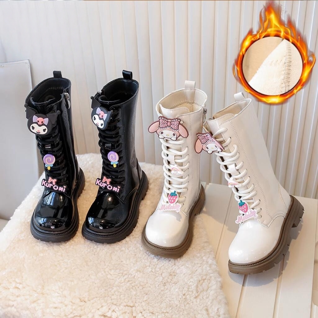 真皮软底公主长筒靴加绒马丁靴