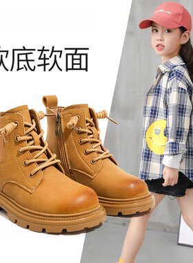 真皮女童马丁靴秋季川西短靴穿搭