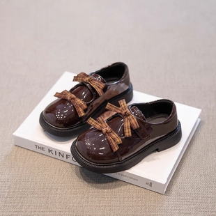 真皮儿童皮鞋2025新款秋冬软底女童公主鞋女宝乐福鞋演出鞋学院风