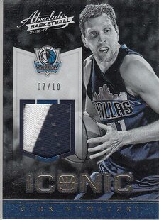 諾維斯基 NBA球星卡 Panini 諾維茨基 球衣字母patch限10小牛隊(duì)