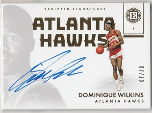 老鹰队 75大巨星 签名亲笔签字卡限10 威尔金斯 NBA球星卡 Panini