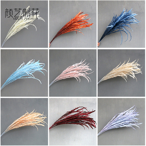 婚庆仿真塑料花芒草酒店婚礼堂插花路引花家居装饰落地假花花材