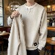 设计感假两件男士 上衣服 潮牌休闲百搭男款 卫衣无帽长袖 t恤春秋季