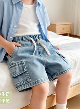 夏季新款男童牛仔短裤薄款外穿四分裤休闲儿童裤子小男孩热裤2026