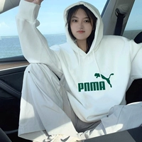 Белая зеленая толстовка с капюшоном