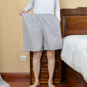 情侣短裤 睡裤 薄款 衩家居裤 夏季 男女式 水洗棉透气全棉大裤 大码 宽松