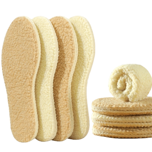 羊羔绒保暖鞋垫男女士皮毛一体加绒加厚羊毛毛绒棉鞋垫吸汗防臭冬