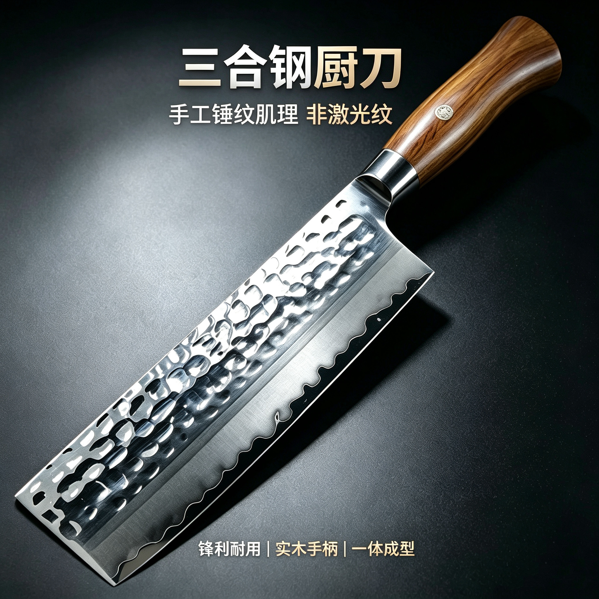 三合钢手工锻打家用菜刀女士专用切片刀厨房切肉超锋利料理鱼生刀